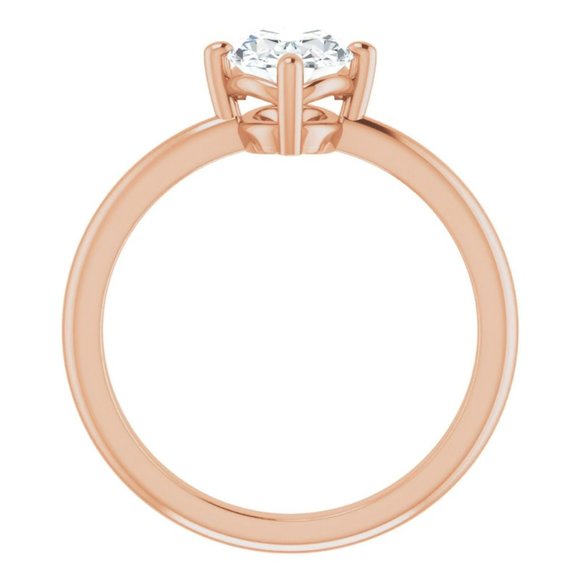 4.0Carat -11x9mm Kite-Set Oval Moissanite Solitaire Ring - Picture 11 of 15